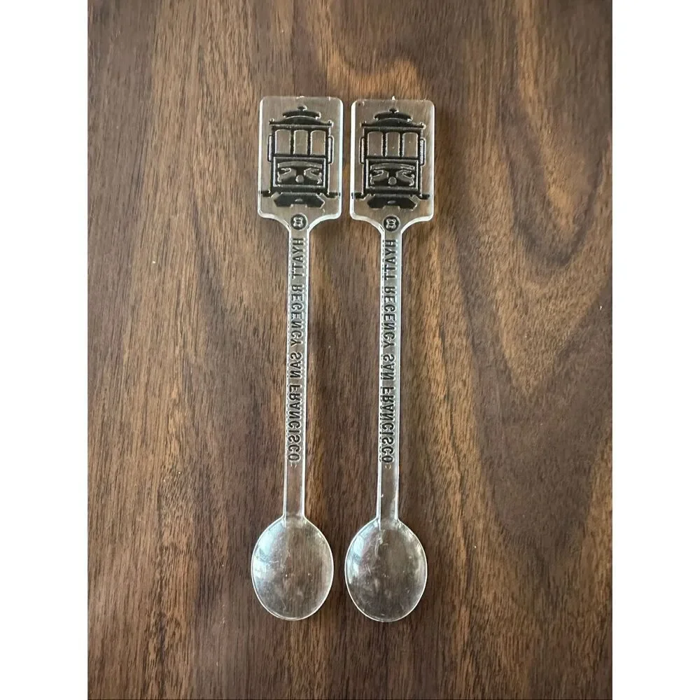Vintage Hyatt Regency San Francisco Souvenir Swizzle Stick Stir Sticks Cable Car
